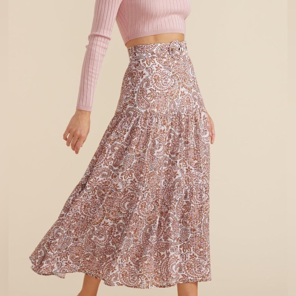 MINKPINK Jedda Belted Midi Skirt